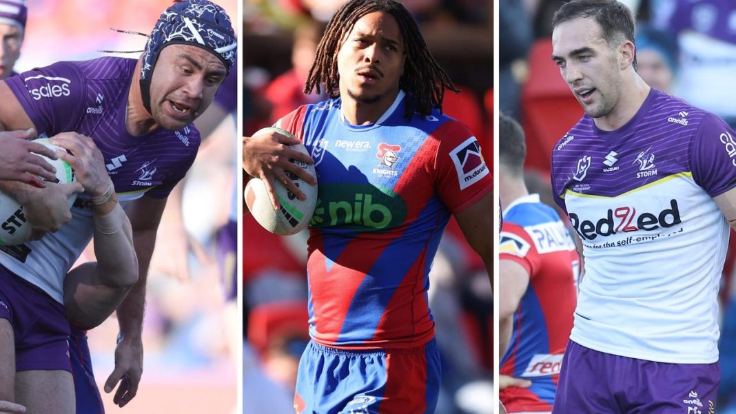 Hughes masterclass leads Storm to big win over Knights; star forward out for the year: Big Hits